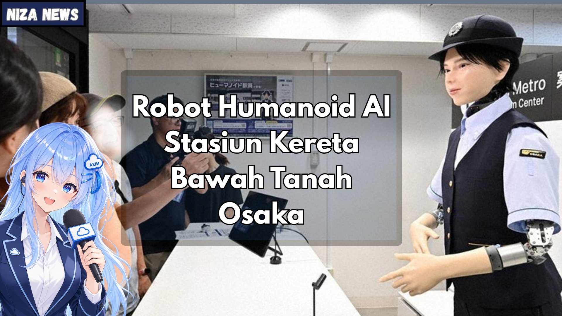Robot Humanoid AI Diuji di Stasiun Kereta Bawah Tanah Osaka